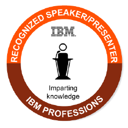 IBM Recognized Speaker/ Presenter