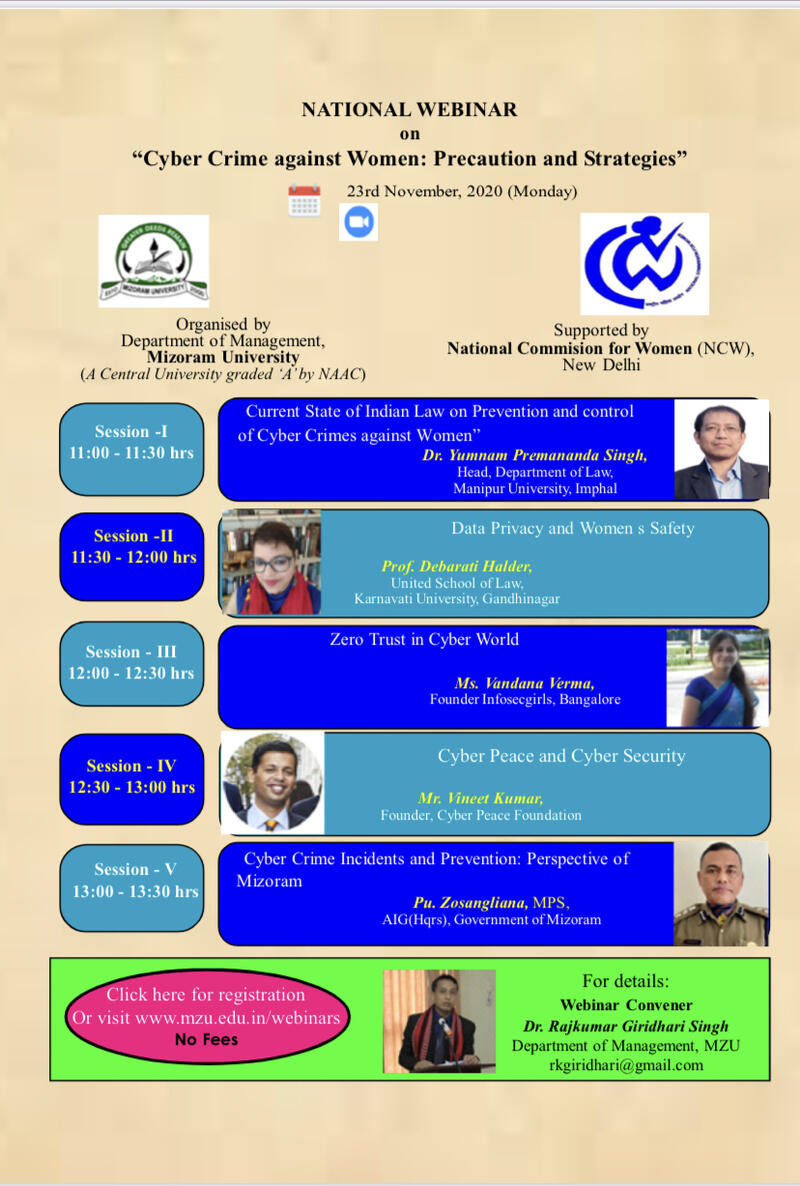Cyber Crime against Women webinar