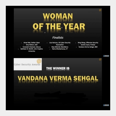 Winner - Cyber Security Woman of the Year Award 2020