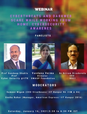 IIT Kanpur Delhi Chapter 2021 - Discussion on Cyberthreats and Darkweb scare